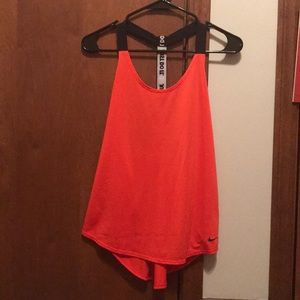 Red Nike workout tank